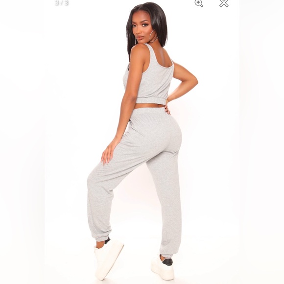 NWOT Lazy Days Jogger Set - Heather Grey - Picture 3 of 3